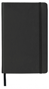 Smooth Black Faux Leather Notebook