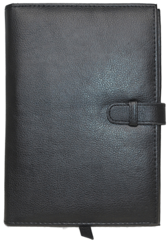 Black Faux Leather Tabbed Journals