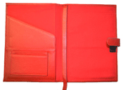 Red Leather Writing Tab Journal
